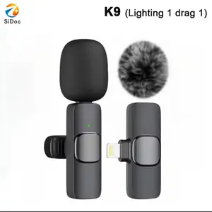 Wireless microphone for recording audio and video, suitable for iPhone, Android mobile live streaming games