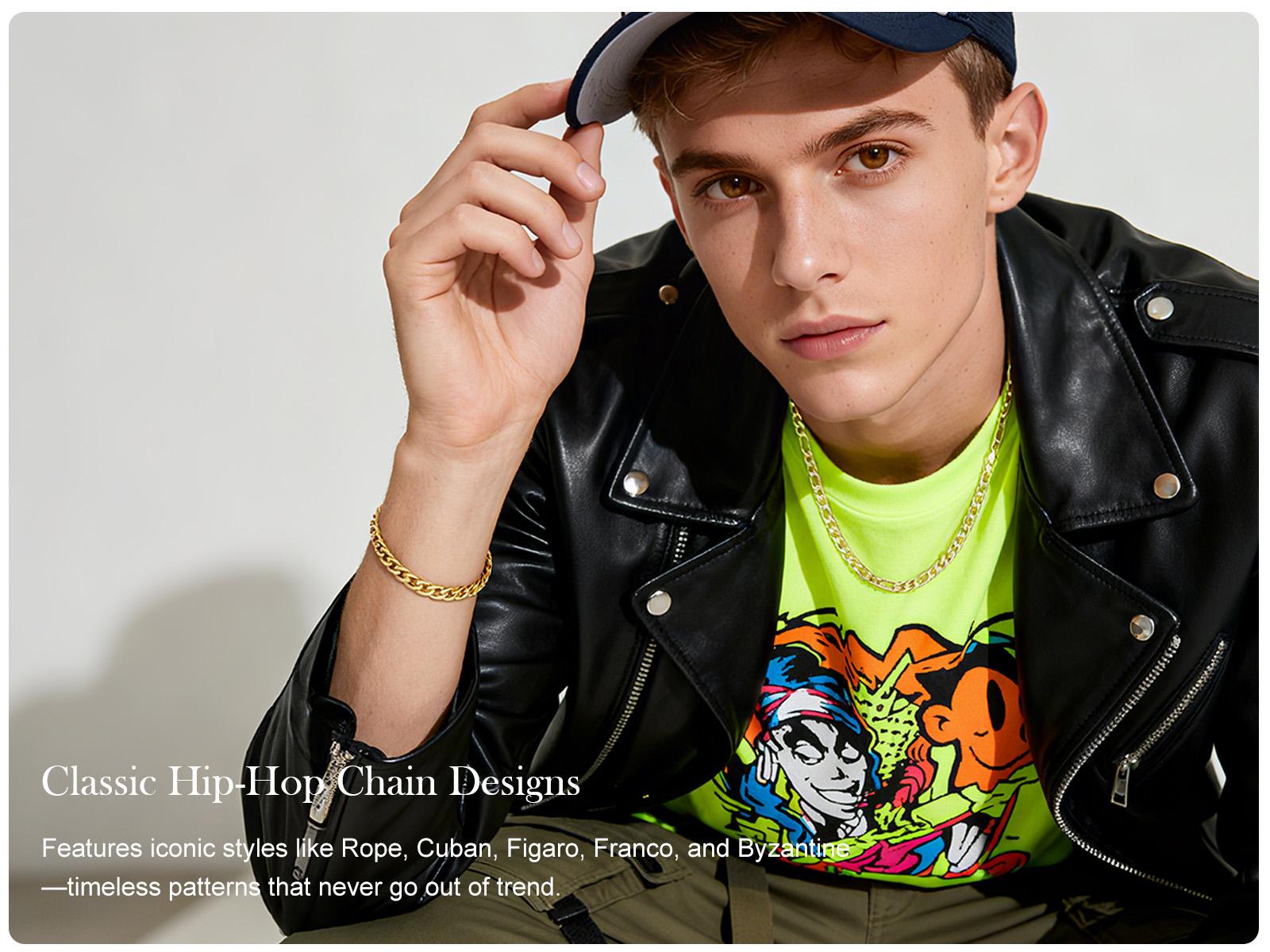 Holylegend 14K Gold-Plated Rope, Figaro, Cuban Concave, Franco, Byzantine Bracelet, Twisted cable bracelet,Elegant jewelry bracelet, 8" Length, 6 mm/8 mm/10 mm Width,Diamond Cut