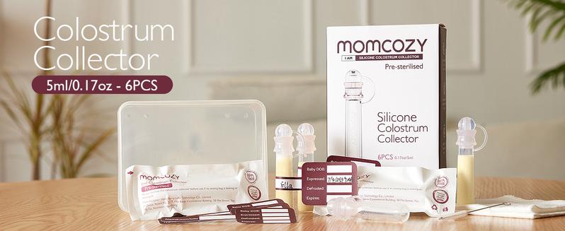 Momcozy Colostrum Collector Reusable Breast Milk Collector with Storage Case and Cotton Wipe, Portable Colostrum Container BPA Free, Multi-Use Collector 5ml