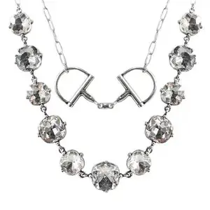 Silver 2 Layered Snaffle Bit 18" Necklace