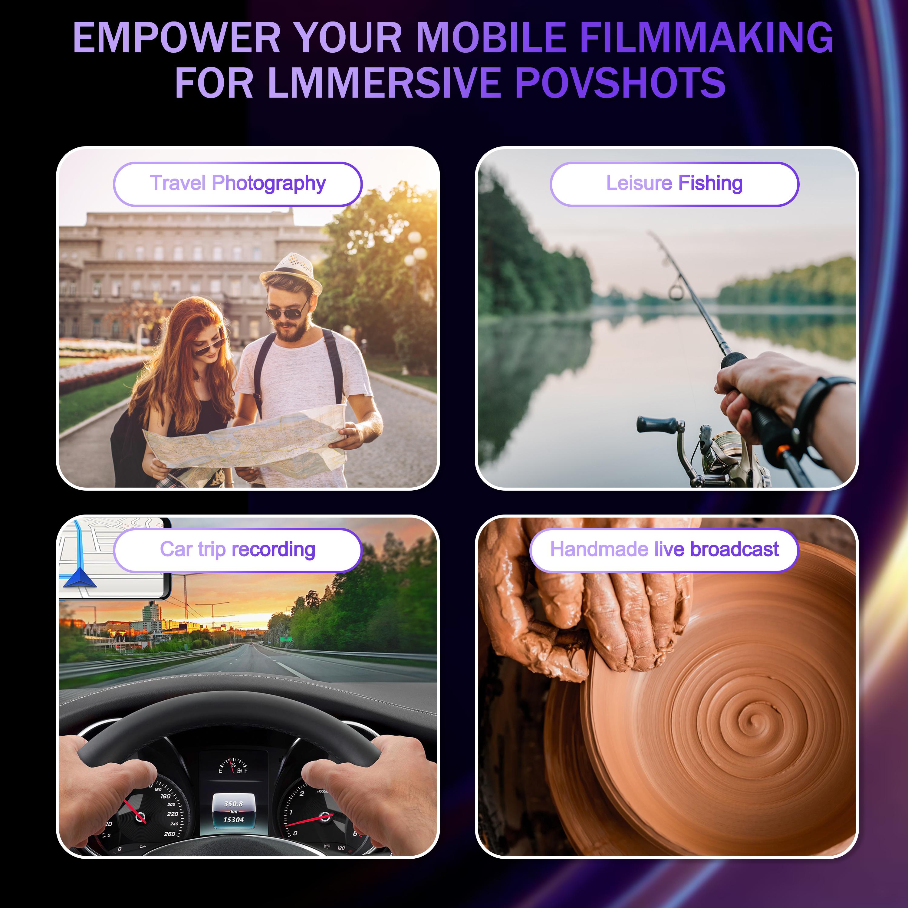 Hands-Free Magnetic Neck Mount for Phones – POV Vlog Holder with Chest Strap for iPhone 17,,16, 15, 14, Android