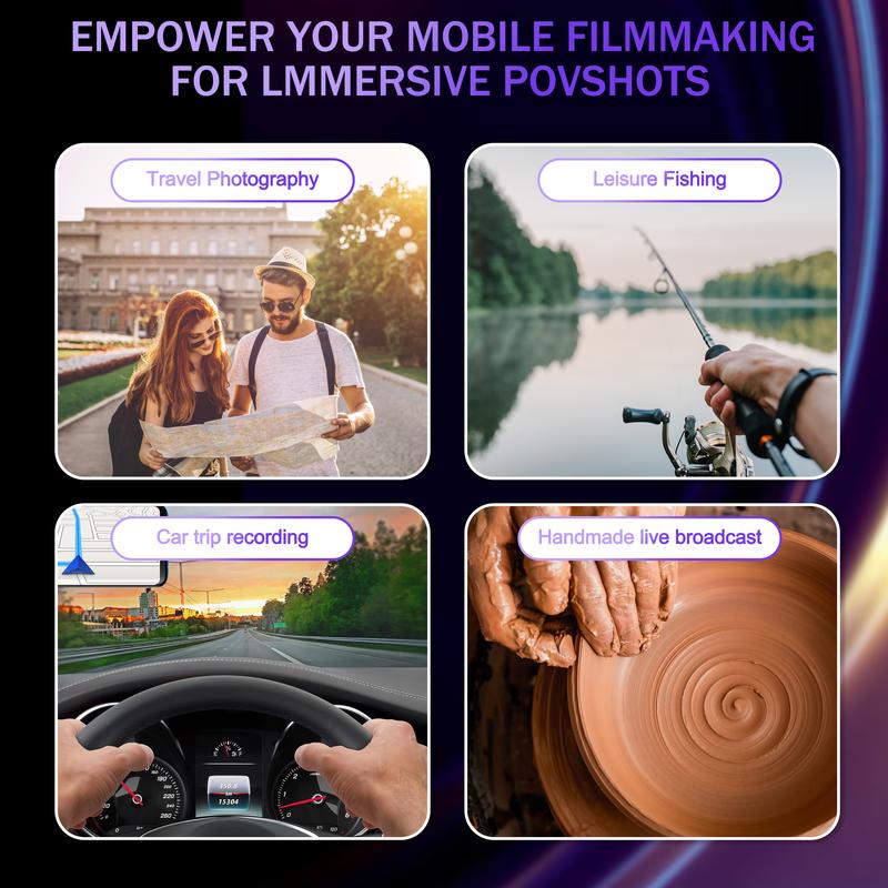 Hands-Free Magnetic Neck Mount for Phones – POV Vlog Holder with Chest Strap for iPhone 17,,16, 15, 14, Android