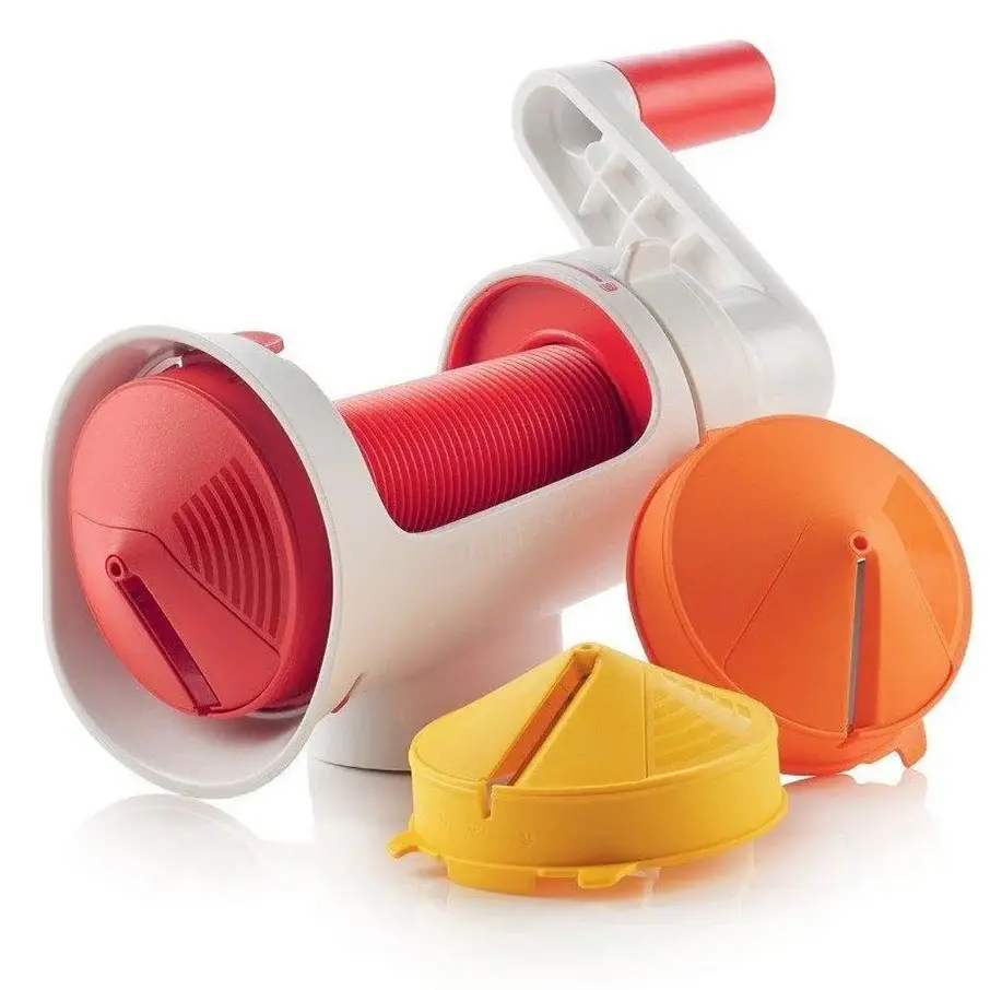 Tupperware Fusion Master Spiralizer - Healthy Eating Tool with 3 Blade Cones & Master Base for Veggie Noodles & Spiralized Vegetables