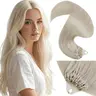 LaaVoo Micro Bead Real Human Hair Extensions - 1g/Strand, 14-28 in, 50g, Long Natural Straight, Mother's Day Gift, Glueless Human Hair