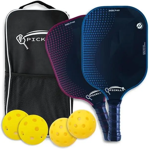 Pickleball Paddles Set of 2: Unleash Your Potential and Dominate the Court with Precision and Power rocks luz z overgrip rebound ball joola racquet carbonfiber paddle nitro ball