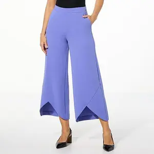 Christian Siriano C Wonder by Christian Siriano Crepe Knit Wide Leg Trouser Pant