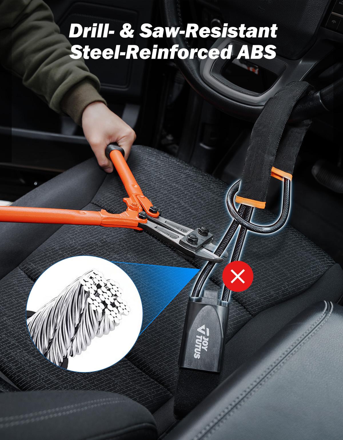 Joytutus Automotive Steering Wheel Lock - Lightweight Compact Anti-Theft Car Security Device, Easy Install, Simple Storage, 3 Keys Included, Multifunctional Car Interior Accessory Gift for Men, Summerfinds, Back to School Shopping