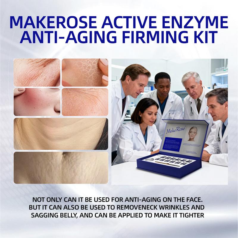 Mature/Dull/Dry/Oily/Normal Skin Anti-Aging Kit | MakeRose Peptide Collagen | Lifting Firming & Pore Minimizing | Reduces Wrinkles & Repairs Texture | Face/Neck/Hands | Unisex