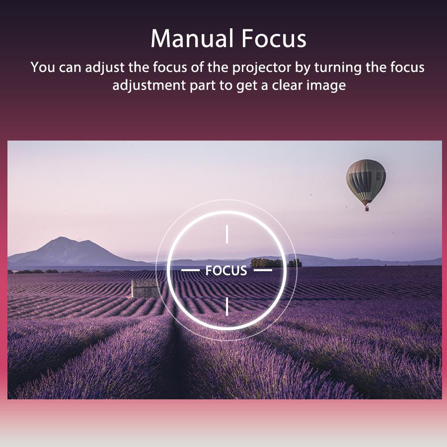 Happrun TK-H1 1080P Bluetooth Projector | Portable Mini H1 Projector for Home Theater, Bedroom Cinema, Outdoor Movies & Camping | Connects to Smartphone, iPhone, HDMI, USB, TV Stick, Fire Stick, PS4, PS5 | Bright Screen & Easy Setup