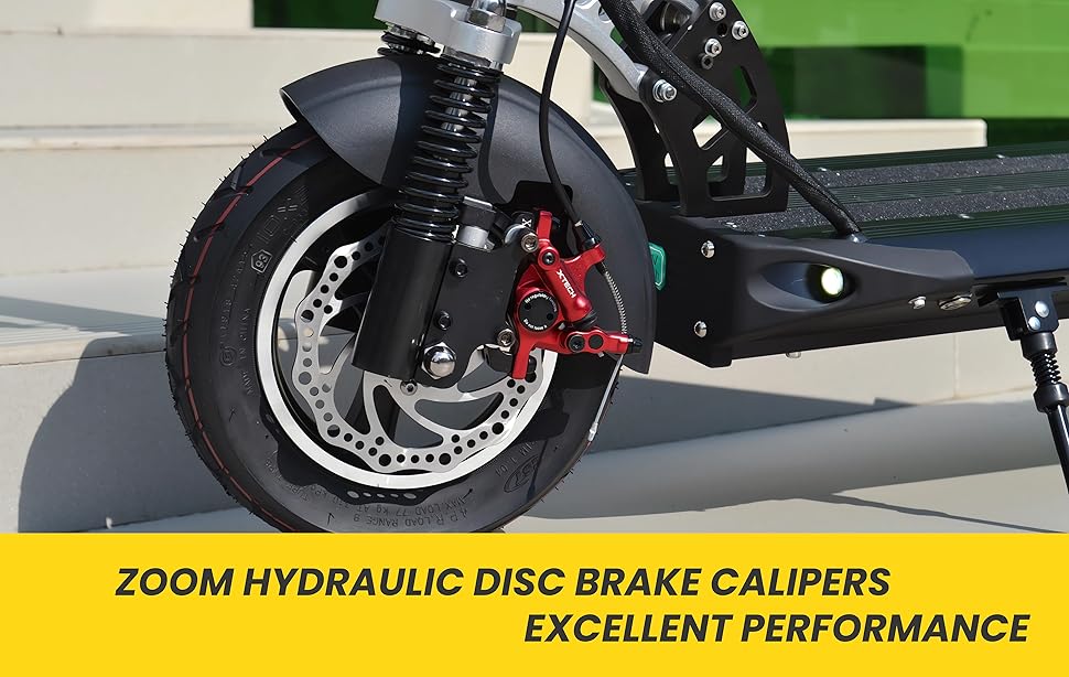 Zoom Hydraulic Disc Brake Calipers: HB-100 MTB Bike Disc Brakes Front & Rear Caliper Set for Mountain, Road Bicycle and E-Bike