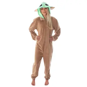 Star Wars Adult Unisex Baby Yoda The Child Costume One-Piece Union Suit Pajama Onesie For Men And Women