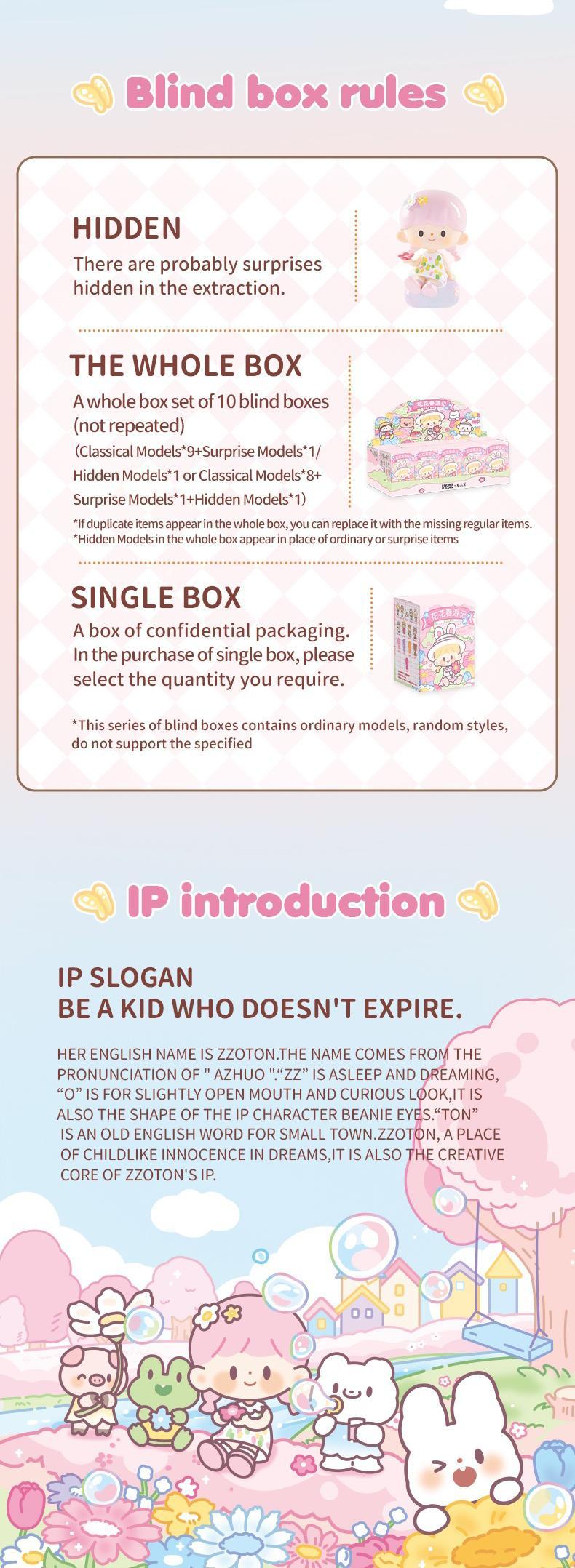 [FINDING UNICORN]  zZoton Garden Spring Tour Series Blind Box Cute Figures Desktop Ornament Collectible Toys Birthday Gifts