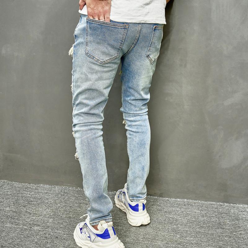 New Men's Jeans patched denim Pants Spring Streetwear Hip Hop Slim Male Stylish Ripped Solid Casual Denim Holes SkinnyTrousers Menswear Underwear Human Pocket Motocross Beige Plain New Men's Jeans patched denim Pants Spring Streetwear Hip Hop Slim Male Stylish Ripped Solid Casual Denim Holes SkinnyTrousers Menswear Underwear Human Pocket Motocross Beige Plain