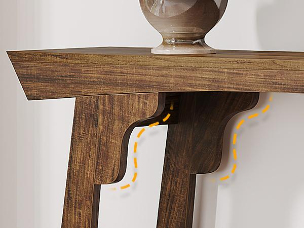 Tribesigns 2-Tier Console Table, 41.3” Wood Entryway Table with Storage Shelf, Farmhouse Narrow Sofa Table for Foyer, Hallway, Living Room, Rustic Brown