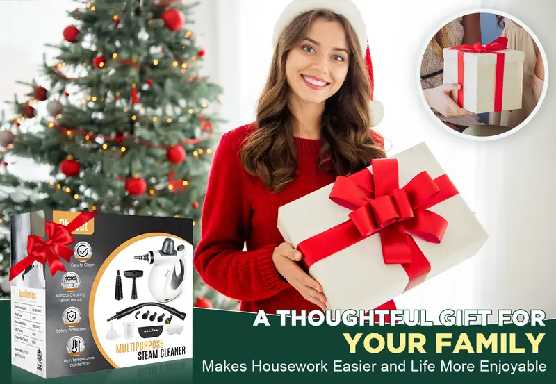 Product Introduction of Phueut Pressurized Handheld Multi-Surface Natural Steam Cleaner with 12 pcs Replacement Parts , Multi-Purpose Steamer for Home Use, Kitchen and Car 6