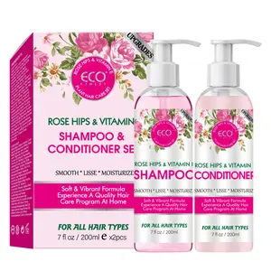 ECO ROSE HIPS Shampoo and Conditioner Set Free Formula for All Hair Types Premium Non-Toxic Formula 7oz Each nourishes hair cute valentines day gifts