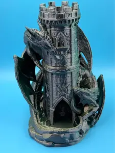 3D Printed Dungeon Dice Tower with Catch Tray | Dark Fantasy RPG Accessory | Tabletop Gaming Gift | DnD Dice Tower | Game Night Essential