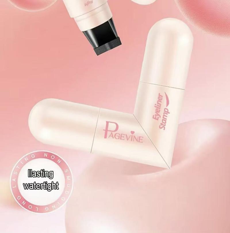 New style eyeliner pencil for lazy people, quick and new look Rotating Eyeliner makeup Pen- Dual-HeadDesign with Wing Stamp, Quick-Dry, Long-Lasting, Smudge-Proof for Easy Cat Eye, SharpWinged Lines & All-Day Makeup Wear