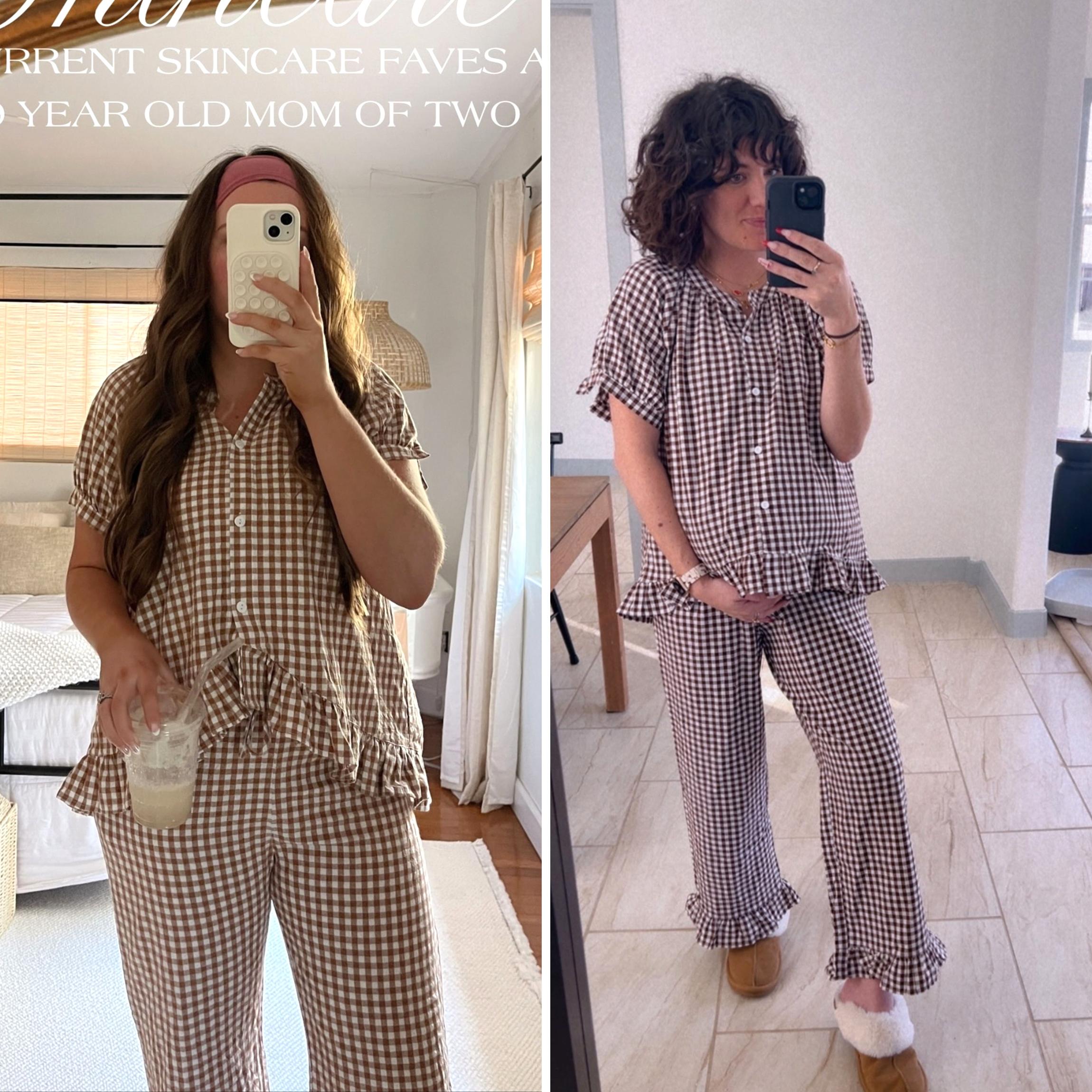 Buenoble Womens Plaid 2 Piece Pajamas Sets Gingham Button Down Puff Sleeve Babydoll Shirt Ruffle Pants Y2K Pjs Lounge Set SpringStatements Buenoble Womens Plaid 2 Piece Pajamas Sets Gingham Button Down Puff Sleeve Babydoll Shirt Ruffle Pants Y2K Pjs Lounge Set SpringStatements