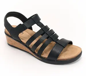 Clarks Collection Leather Wedges -Kacha Step