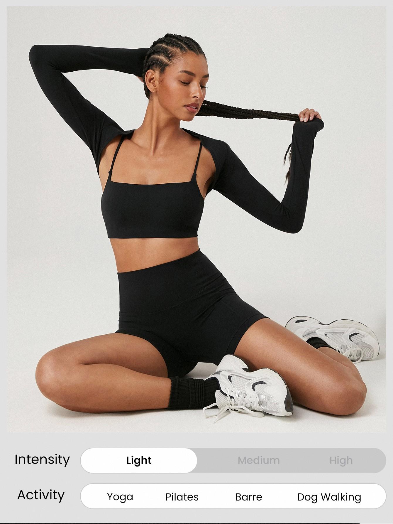 GLOWMODE 4.3" FeatherFit Anti-Slip Pocket Bike Shorts Non Front Seam Low Impact Cycling Running Gym Workout Summer TikTokShopBlackFriday