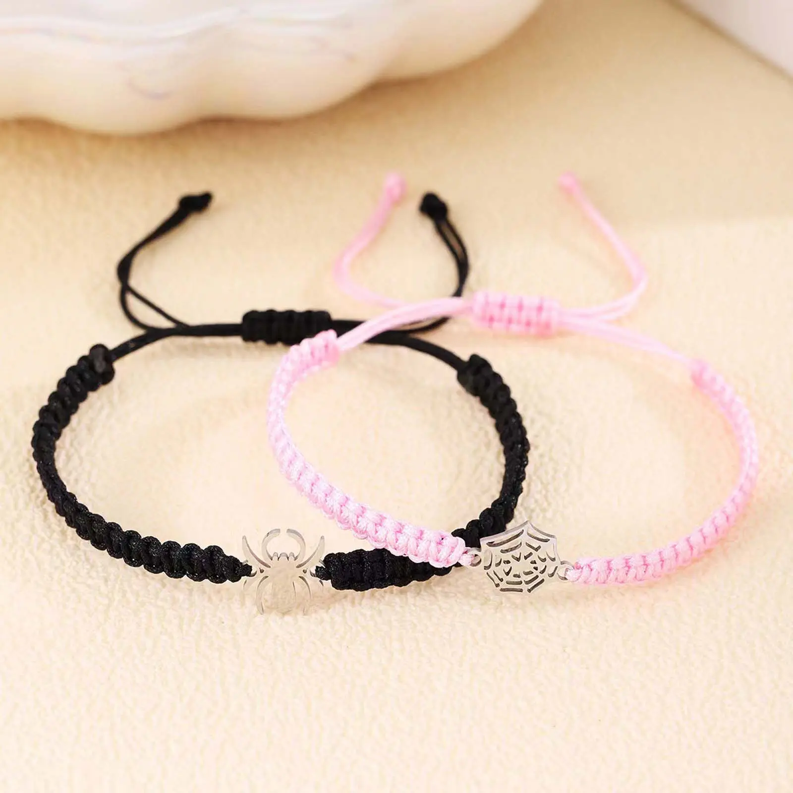 Adjustable Bangle - Retro Spider Web Woven Exquisite Trendy High Quality Bracelet, Niche Punk Hip-Hop Style Couple Matching Sets Jewelry Accessory (No Excessive Promotional Terms), Exquisite Trendy Bracelet