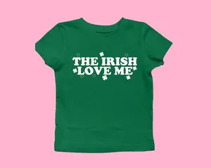Irish Love Me St. Patrick's Day Y2K Baby Tee