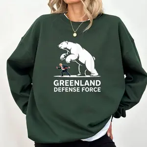 Greenland Defense Force Funny Political Sweatshirt