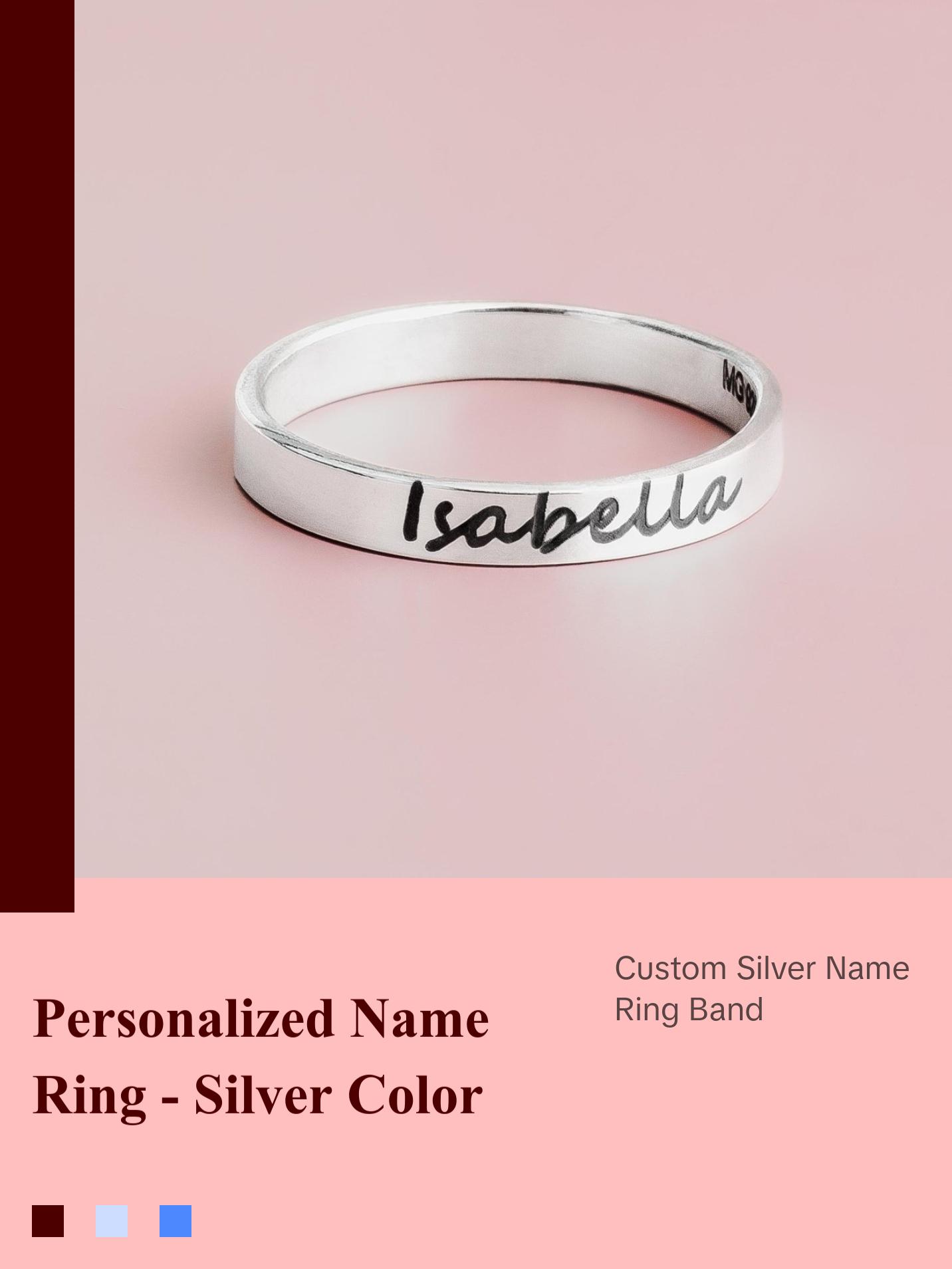 Personalized Name Ring Band