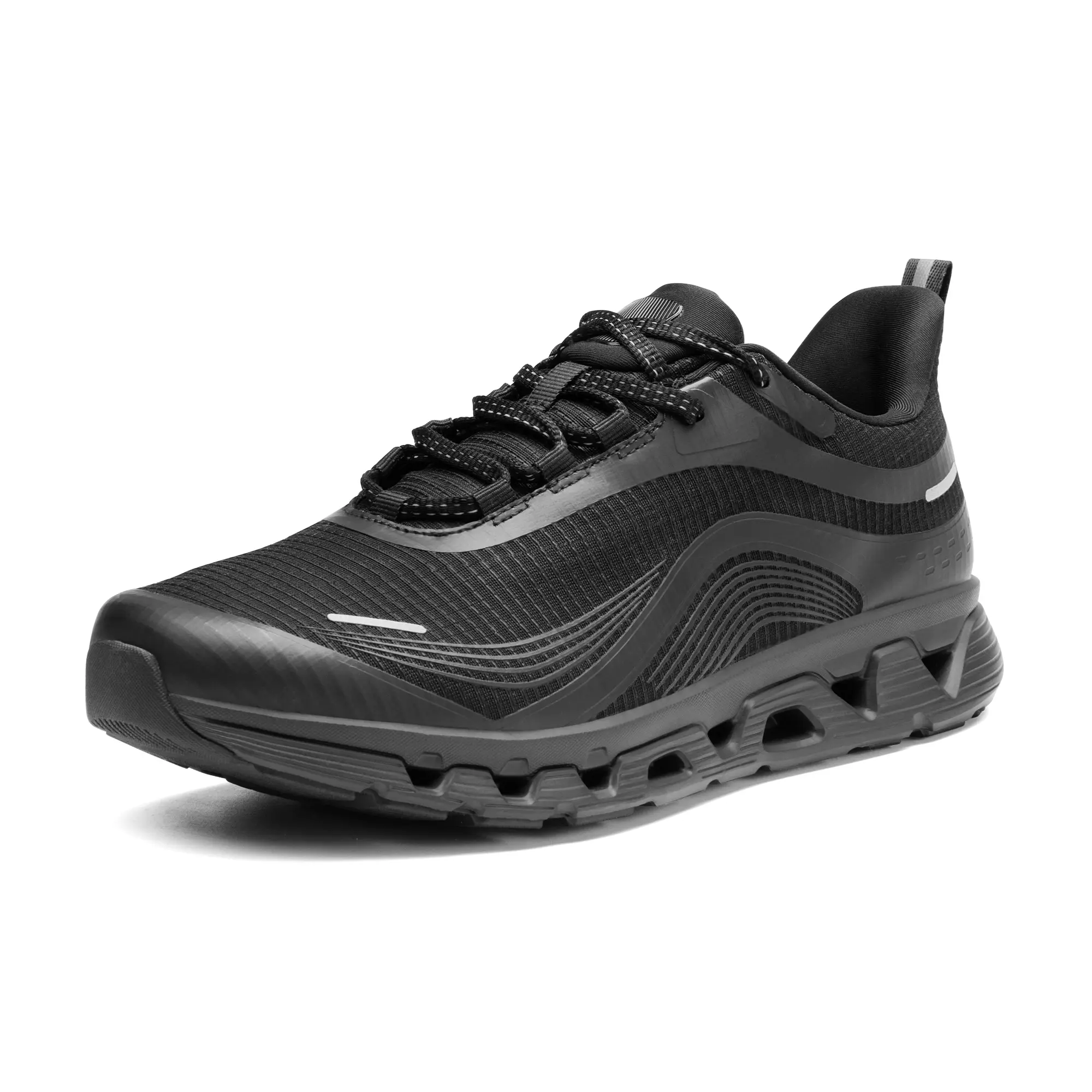 NORTIV 8 [MovePlush] Men's Mesh Running Shoes - Reflective for Nighttime Visibility, Segmented Rubber A-Shaped Outsole, IP Midsole, Casual Sport Trainers, Running Shoe, Casual Running Footwear, Lycra Liner, Cushioned, Male, Us Sizes, Anti-Slip Grip Casual