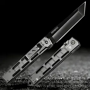DIYCOM Multi Functional Folding Tool D2 Stainless Steel Material Lightweight Portable Outdoor EDC Gear for Camping Hiking Travel Home Use Men’s Gift