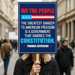 [Sale off up to 50%] [Free ship] [No Frame] The Greatest Danger To Freedom Resist Protest Sign, Anti-Trump, Political Activist Rally Sign, Resist Fascism Protest Poster