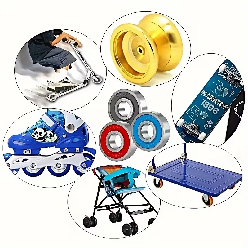 10/20/30pcs 608rs Abec-9 Bearings, Durable Carbon Steel Ball Bearings for Skateboards, Longboards, Inline Skates, Roller Skates, Spinners