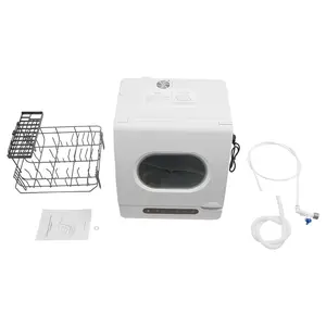 6-Set Compact Countertop Dishwasher - 5 Intelligent Functions 161.6℉ High-Temp Sterilization 110V US Plug