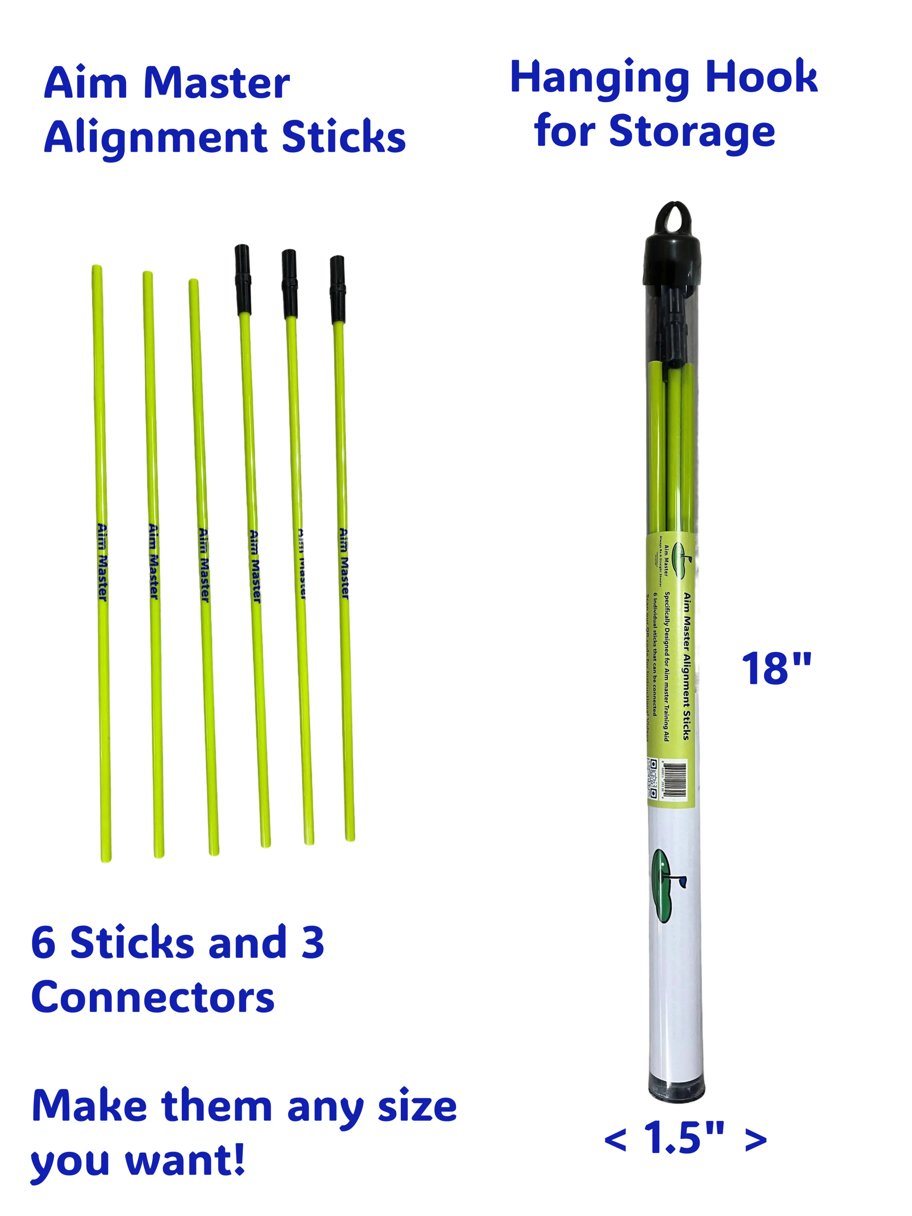 Golf Alignment Sticks - Aim Master Alignment Sticks for Perfecting Your Swing
