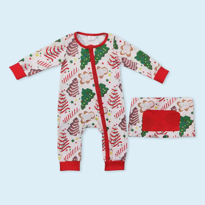 Christmas tree cake design family pajama set