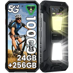 OUKITEL WP58 PRO 5G Rugged Phone Unlocked, 24GB+256GB/TF 1TB Cell Phone, 10000mAh Battery, 6.7" 120Hz Display Smartphone, Dual Camping Light, 64MP Camera, 5G Dual SIM Android 15 Phones/NFC/OTG/GPS