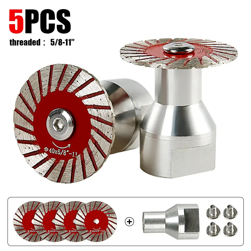 LOZLIN 3PCS/5PCS 1.57"(40MM) Diamond Saw Blades for Granite, Marble, Sandstone, Tombstone & Stone - Angle Grinder Tool for Carving, Lettering in Masonry & DIY SummerVibes