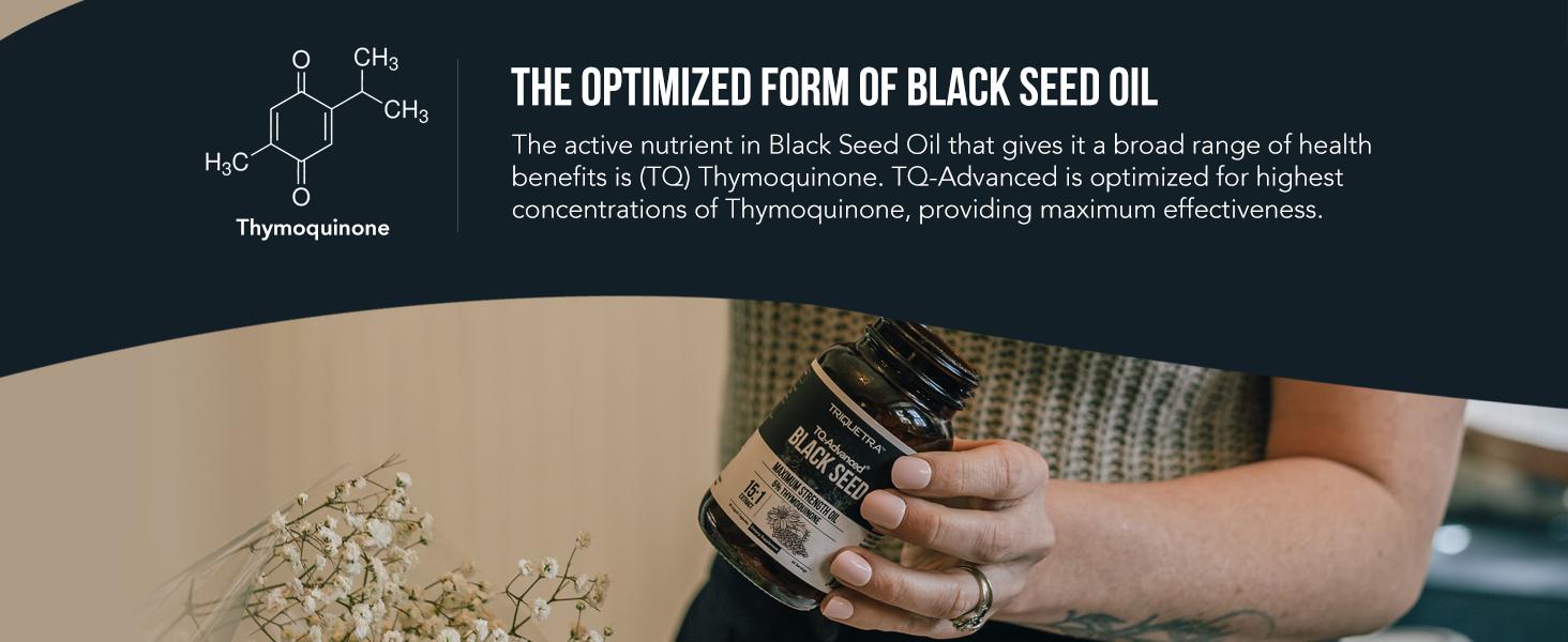 Triquetra TQ-Advanced 4X 25mg Black Seed Extract Capsules | 20% Thymoquinone (TQ) | Black Seed Oil (Nigella sativa) | Inflammation support | Immunity Support