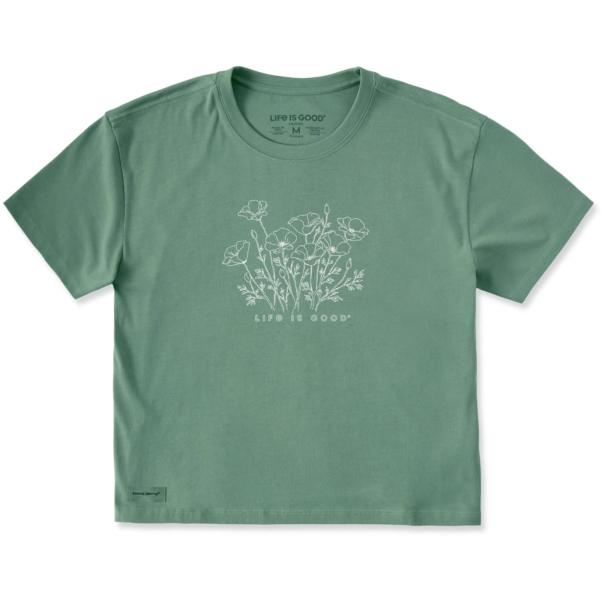 Women's Wild Poppies Short Sleeve Crusher Boxy Tee