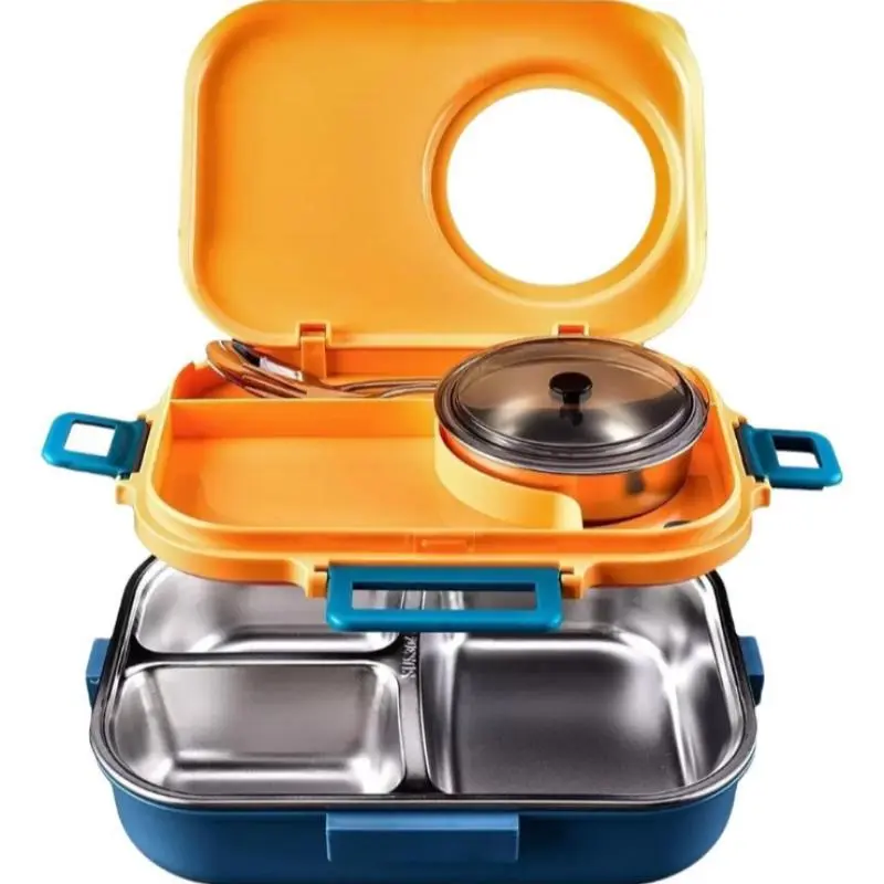 Stainless Steel Lunch Container with Insulation Function, 1000ML Eco-friendly Lunch Box, Multi Layer Insulated Thermal Lunch Box for Camping and Work, Food Storage Solution, Reusable Lunch Box, Insulated Lunch Containers