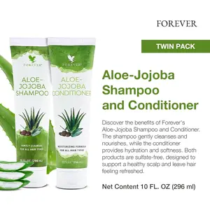 Forever Living - Aloe Jojoba Shampoo, Gentle Vegan and Gluten-Free Formula with Aloe Vera and Oil, Tropical Fruit Fragrance, Twin Pack