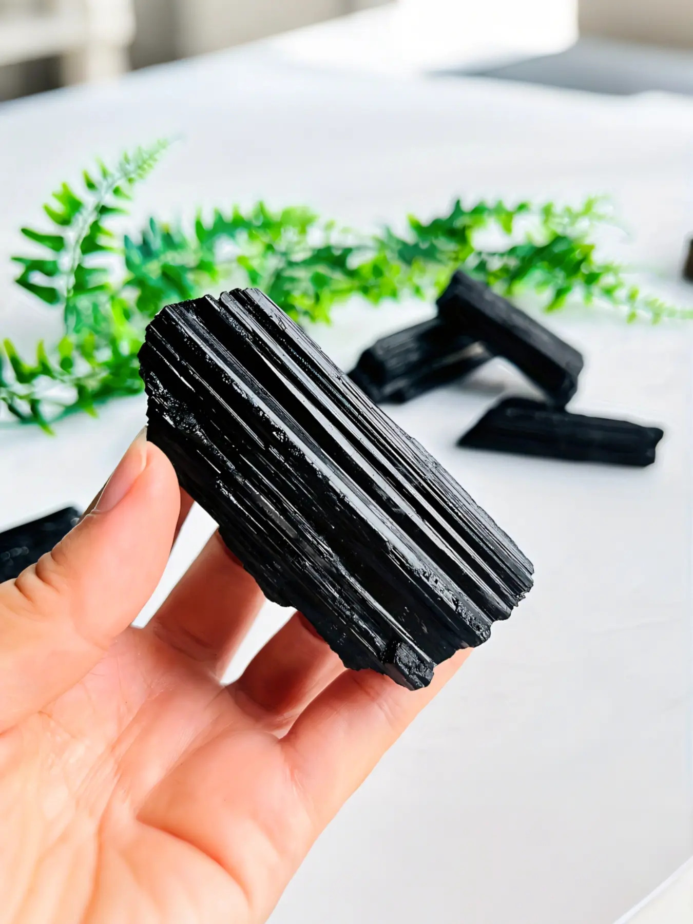 Natural Black Tourmaline Raw Stone, Irregular Crystal Mineral Specimen, Energy & Healing Crystal, Balance Chakra Gift, Home Table Reiki Decor