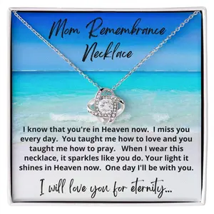Mom Remembrance Necklace | Love Knot Necklace