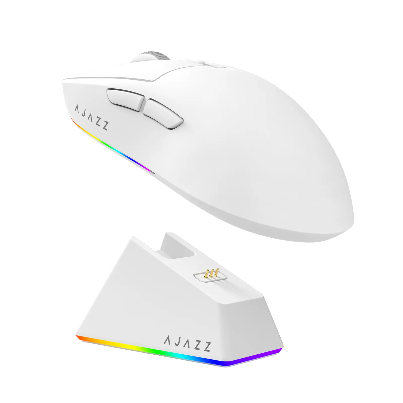 AJAZZ AJ139 V2 MC Wireless Gaming Mouse, Tri-mode connection BT/2.4G Wireless/ Wired,Rechargeable RGB Lighting Mouse with Charging Base, PAW3311 Gaming Sensor, 12000 DPI,Optical Sensor Mouse for Gaming & Office, Gaming PC Accessories