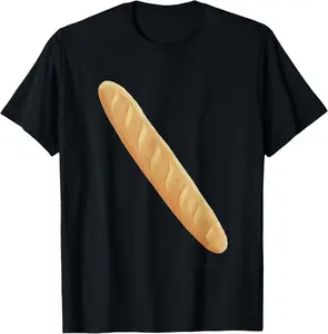 100% Cotton Funny French Baguette Baker Outfit Bread Fan T-Shirt