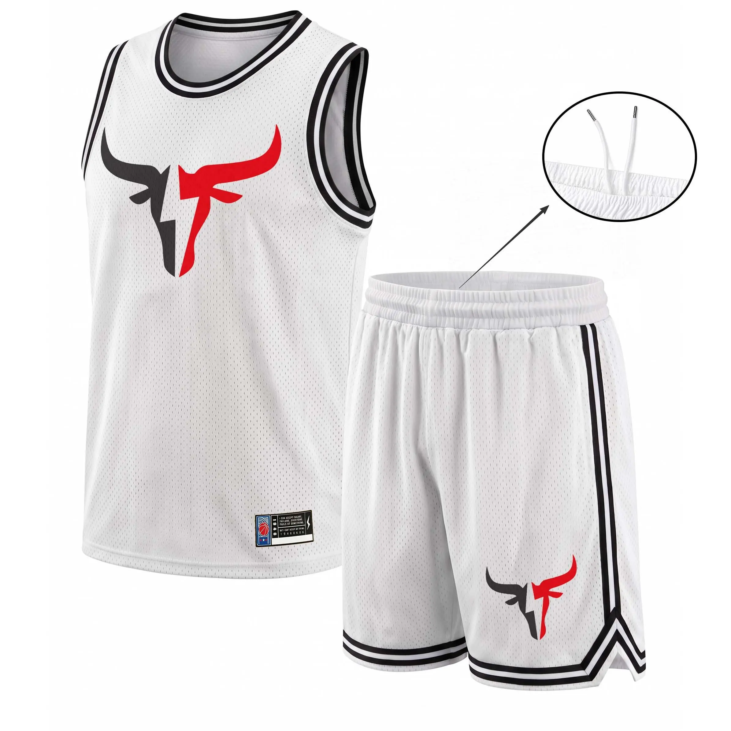Men's 2-Piece Basketball Jersey Set - Sleeveless Color-Block Mesh Fabric Tank Top & Shorts, Lightweight Loose Fit, Breathable Moisture-Wick, Machine Washable for Gym, Sporty Chic, Available in 3XL for Casual Social Gathering