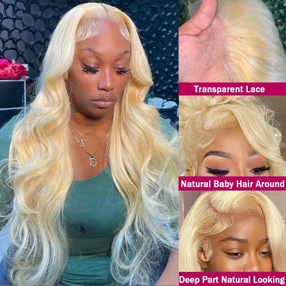 Body Wave 613 Hd Lace Frontal Wig 13x6 Lace Frontal Human Hair Wigs For Women Pre Plucekd 13x4 Honey Blonde Lace Wig 180% Density