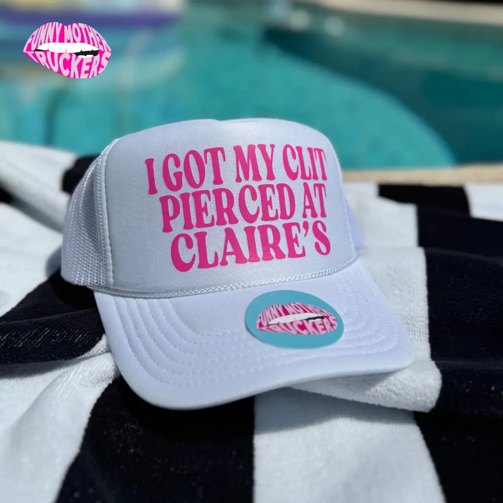 Claire’s Theme Trucker Hat, Meme-Level Humor Design, Bold Print, Classic Cap for Memorable Look, Parties