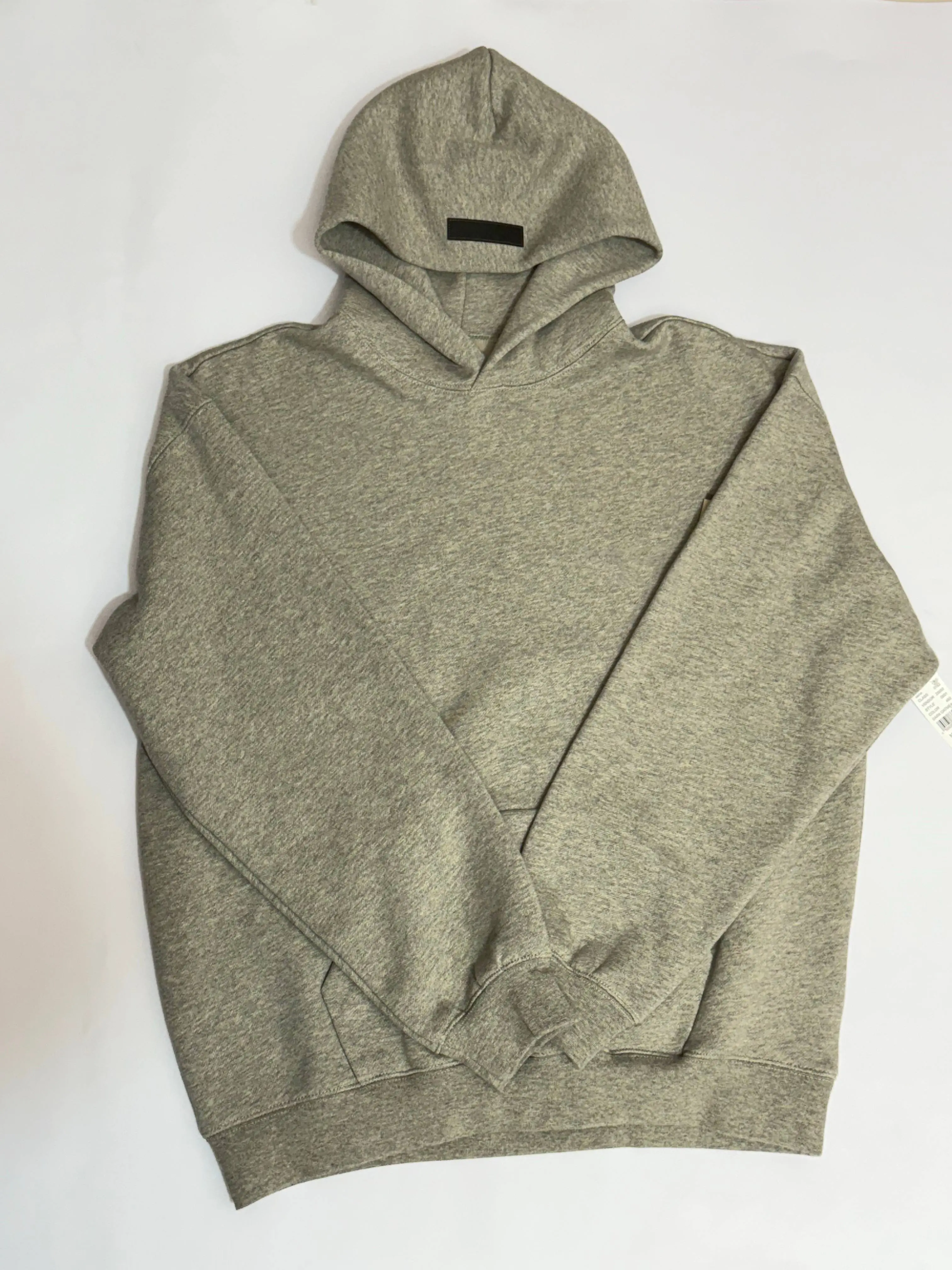 Men's Dark Gray Oversized Pullover Hoodie - 2022 Minimalist Graphic Long Sleeve Sweatshirt, Menswear Tops with Durable Denim-Blend Fabric for Casual Outdoor Wear, Velvet, Plain, Longsleeves, Casual Ootd, Outfit Inspiration, Dropped Shoulders, Sporty Chic,